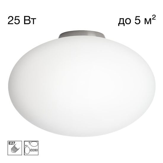 CL941E28B1 RON Накладной Св-к Эллипс База Хром Мат.