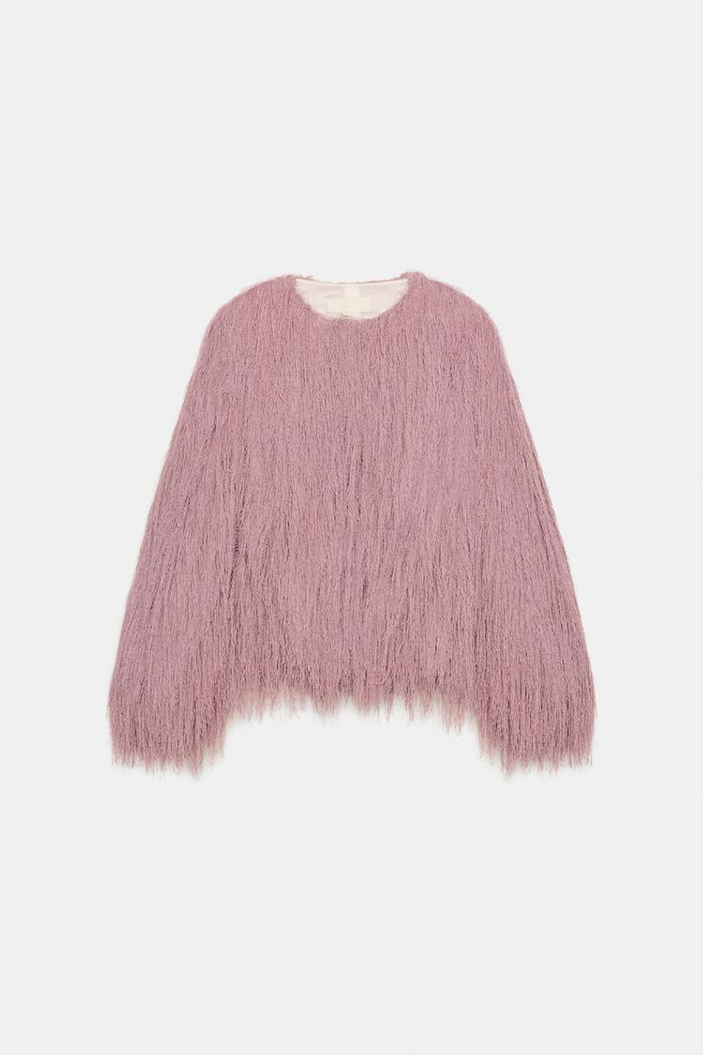 ZARA БОМБЕР С БАХРОМОЙ, СИРЕНЕВЫЙ