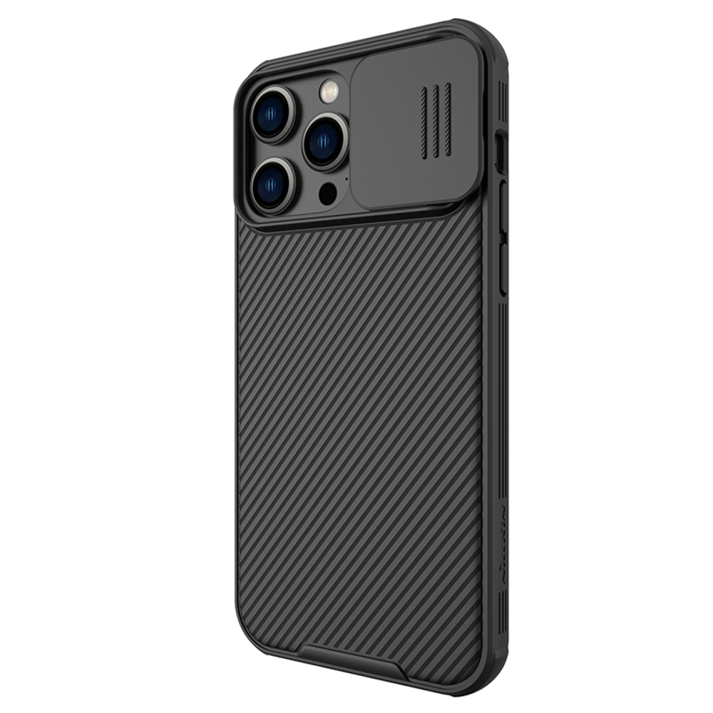 Двухкомпонентный чехол от Nillkin на смартфон iPhone 14 Pro Max, серия CamShield Pro Case, сдвижная шторка для камеры