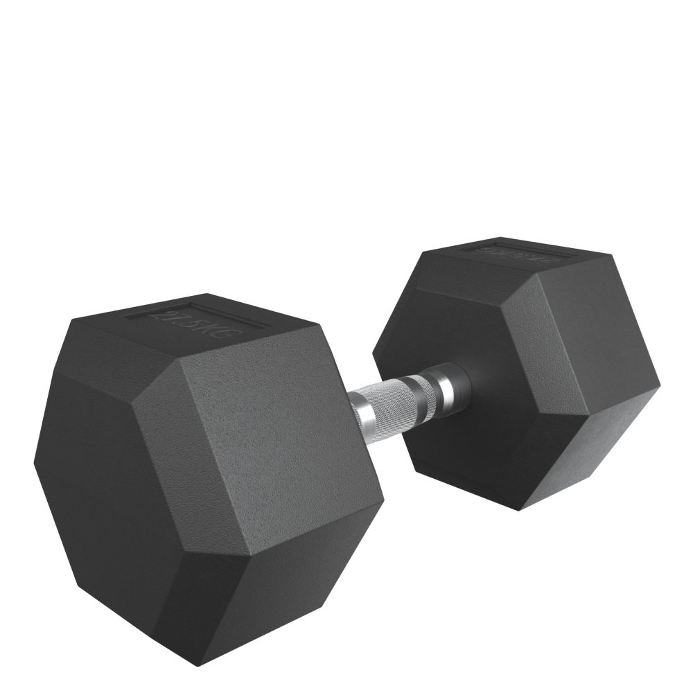 Гантель гексагональная UNIX Fit обрезиненная 27,5 кг, 2 шт.
