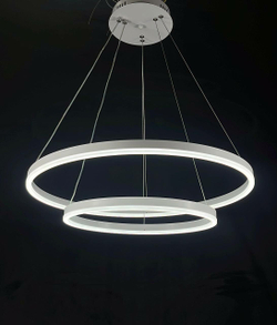 Люстра подвесная светодиодная Lanbos, 2 LED лампы, 63 Вт, до 20 кв м, белая