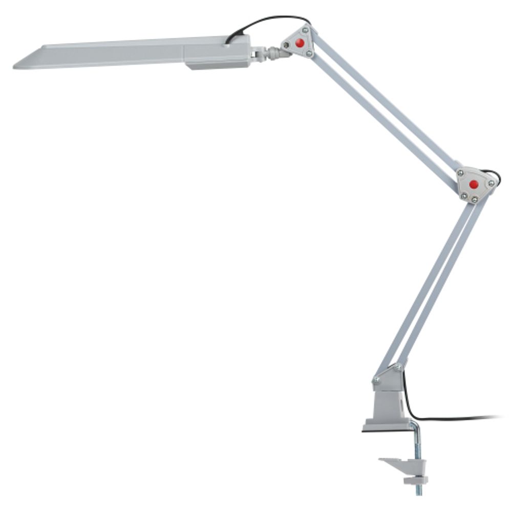 Настольный светильник ЭРА NL-201-G23-11W-GY с лампой PL на струбцине серый | Настольные светильники под лампу