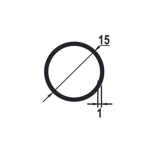 Труба круглая Лука 15*1 ТКр 04.2000.502л золото