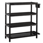 Этажерка для обуви "Элластик" широкая 4 полки 73*29*78 с подставкой для губки и зонта, цвет шоколад