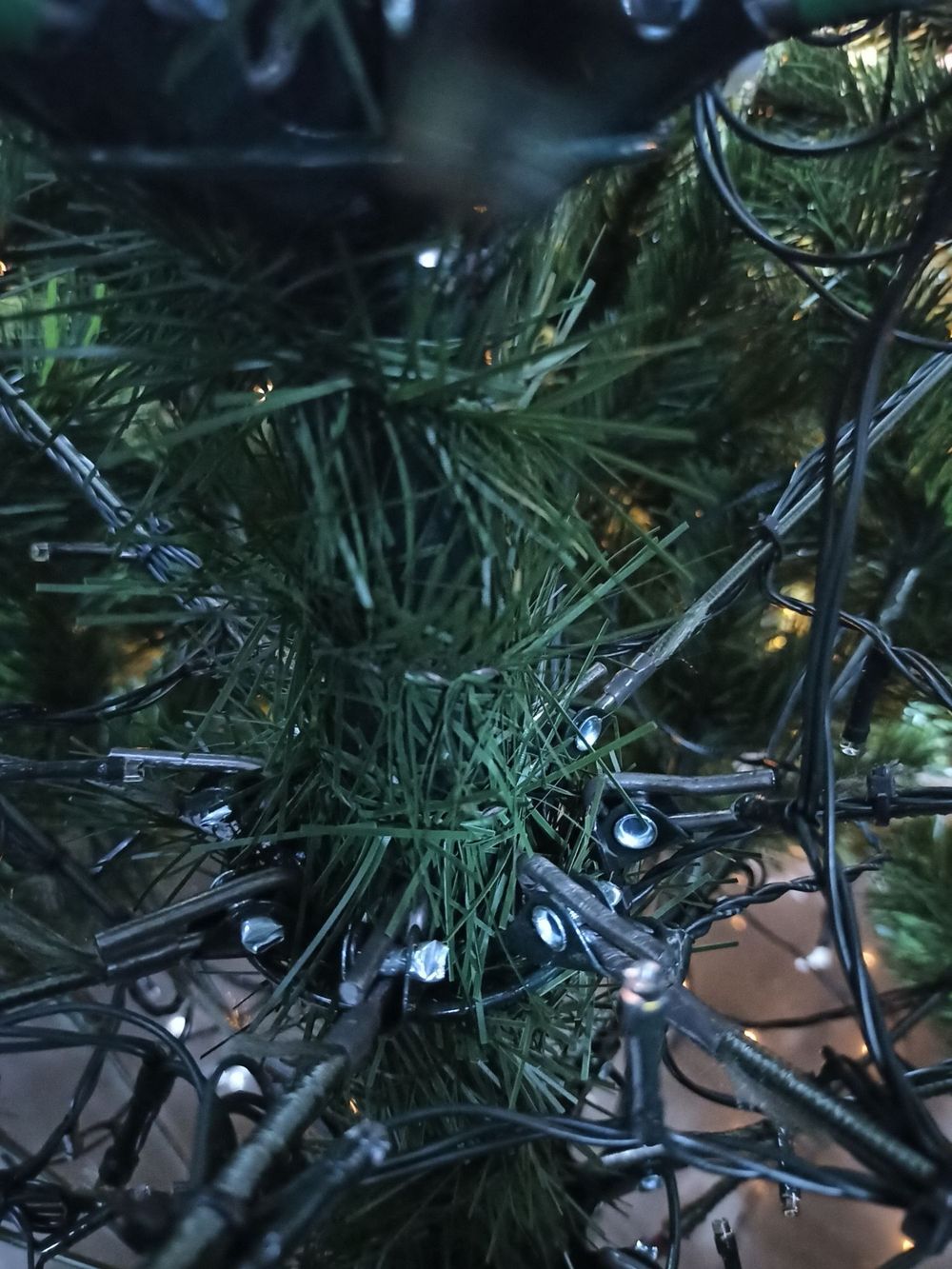 Елка с гирляндой 2в1 «Венецианская» (Литая+пвх) 150 см/ 1,5 м