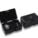 KIOSK Irregular Shape Niche Concept Watch Quartz Movement Stainless Steel Strap Watch Unisex Blue Dial