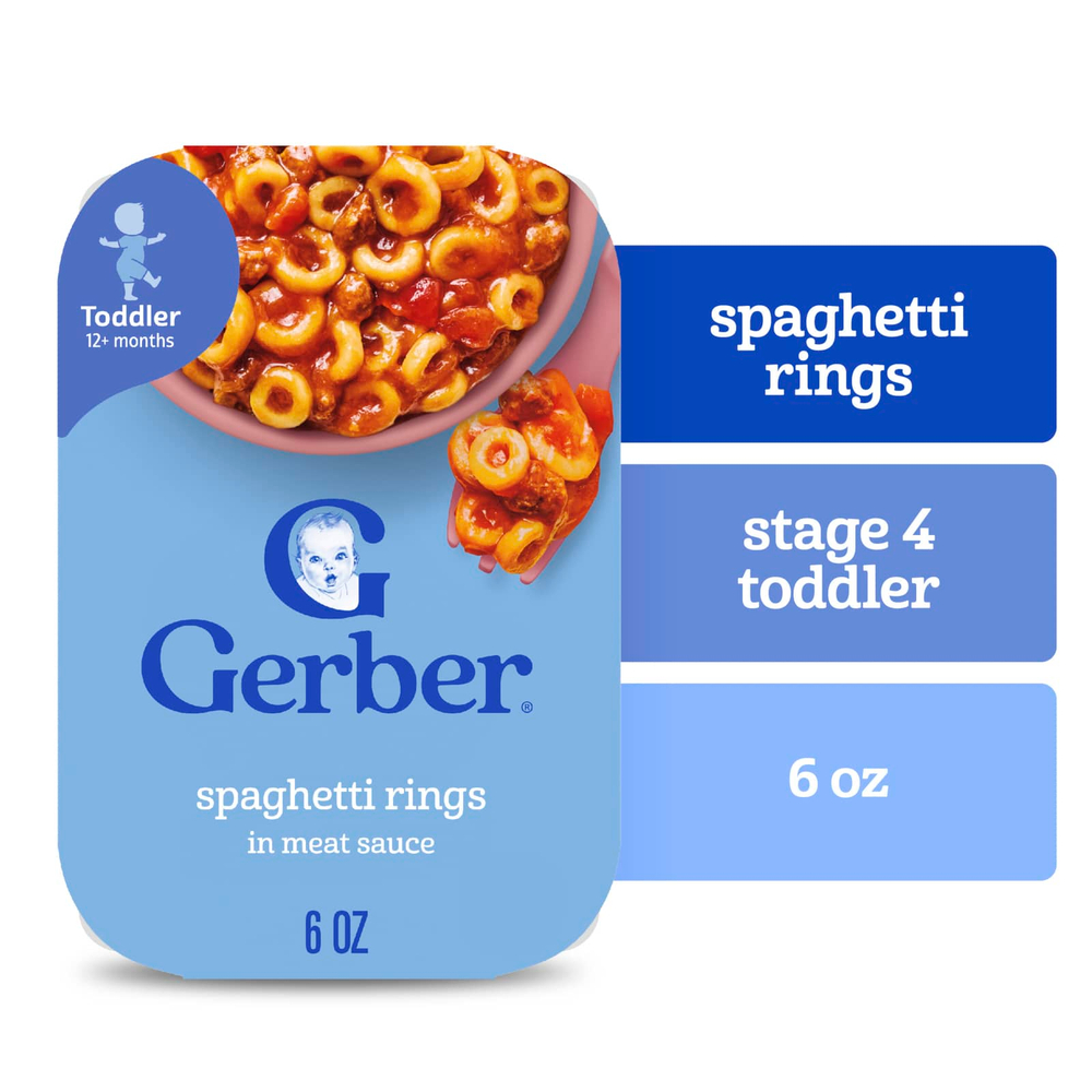 Gerber, Спагетти в мясном соусе, от 12 месяцев, 170 г (6 унций)