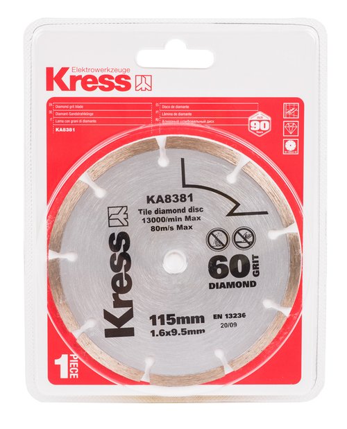Диск алмазный KRESS 115х9,5мм   KA8381
