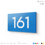 Номер на дверь 161, табличка на дверь для офиса, квартиры, кабинета, аудитории, склада, голубой 120х70 мм, Айдентика Технолоджи