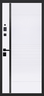 Стальная дверь "Обсидиан" 3D (адаптированная замковая часть). Заказная модель.