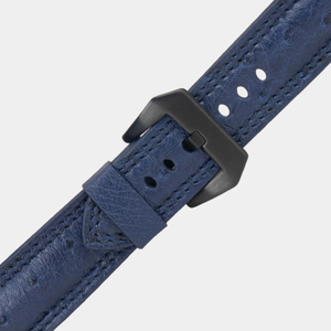 Ремешок для Apple Watch Ultra 49mm из кожи страуса, синего цвета