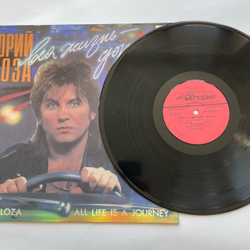 Винтажная виниловая пластинка LP Юрий Лоза, Вся Жизнь Дорога (СССР 1990) (С Автографом)