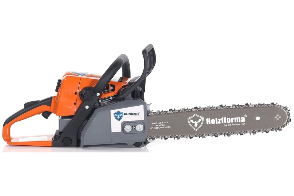 Бензопила G255 шина 40 см Holzfforma (45.4 см³, 3.1 л.с.(2.2 кВт), 16″(40 см), 0.325″, 1.6 мм., 62 звена)