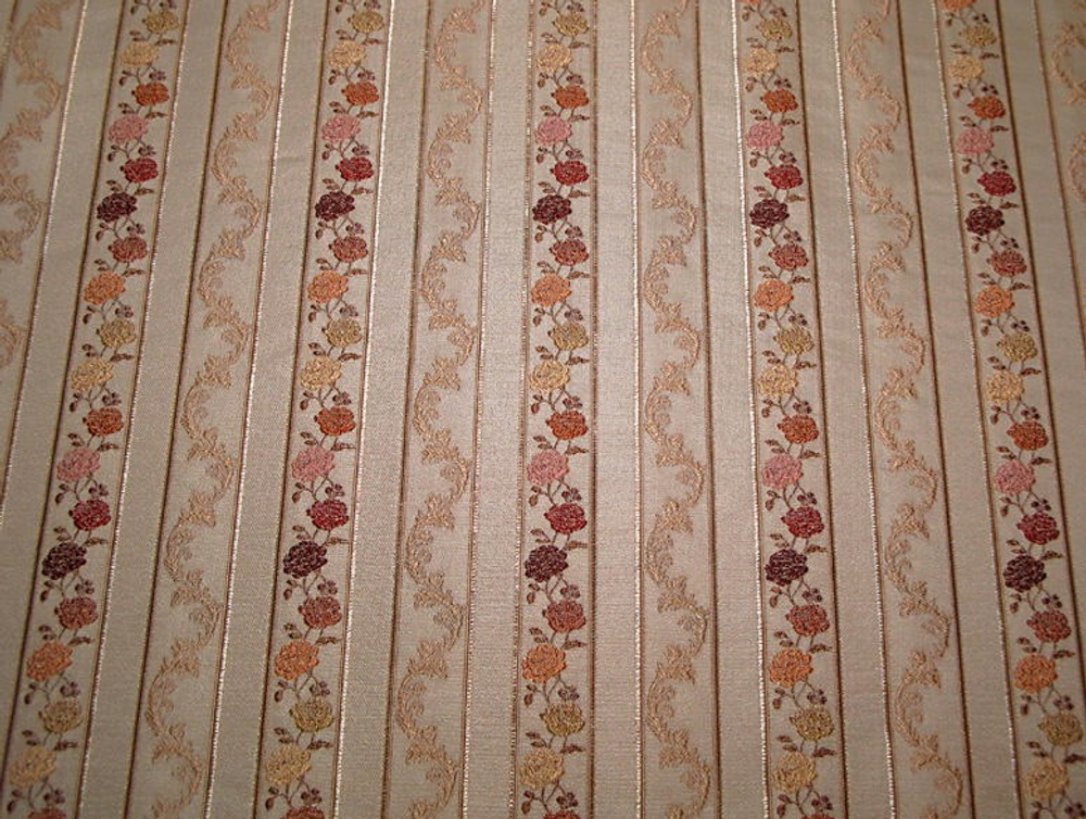 Жаккард Букет полоса малая крем