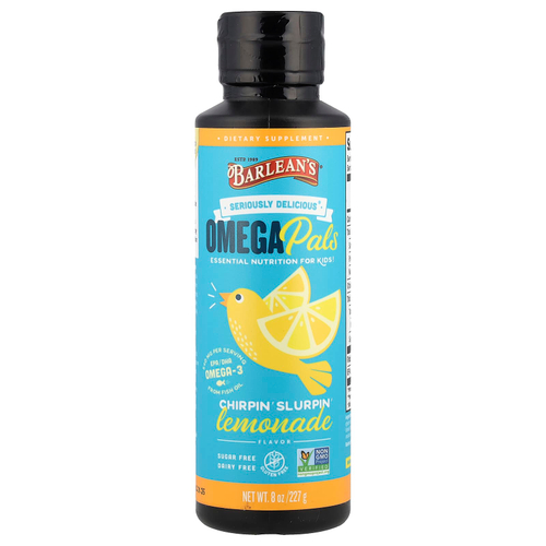 Barlean's, Omega Pals, незаменимые питательные вещества для детей, со вкусом лимонада, 227 г (8 унций)