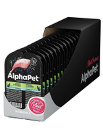 Влажный корм для кошек c чувствительным пищеварением AlphaPet Superpremium, кролик и черника, мясные кусочки в соусе, 80гр. В комплекте 15 шт