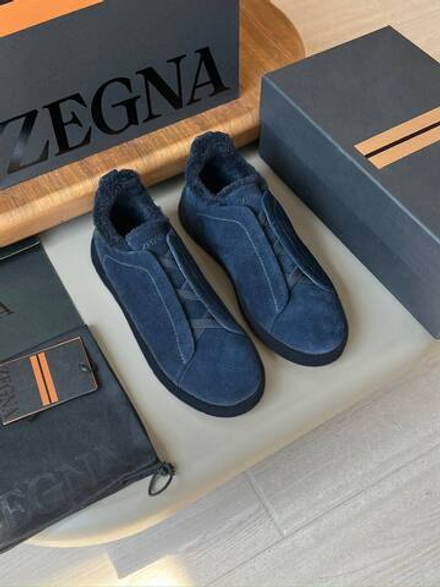 Замшевые слипоны Zegna
