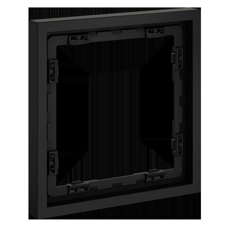 Рамка пластиковая Voltum S70 на 1 пост, (черный матовый) VLS100108