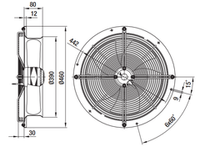 Вентилятор осевой W4D350-CR06-30
