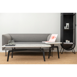 Столик чайный Berg Nilsen 50см мрамор/черный