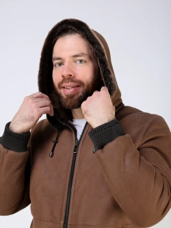 Дубленка зимняя натуральная бомбер