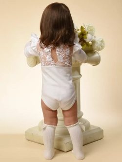 Боди с кружевной спинкой