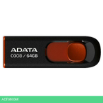 USB Flash-накопитель A-Data AC008-64G-RKD 64 Гб Black/Red