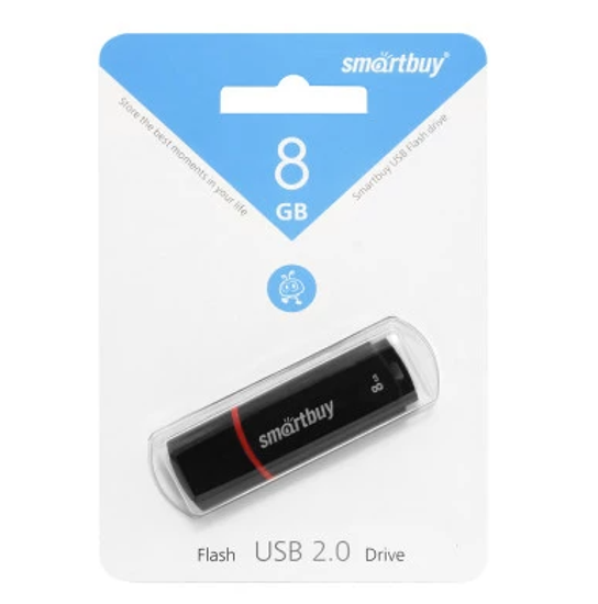 Флэш память 8GB USB CROWN черный