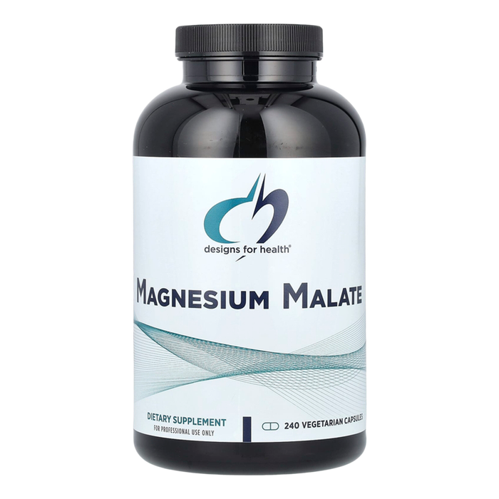 Малат магния, Magnesium Malate, Designs For Health, 240 вегетарианских капсул