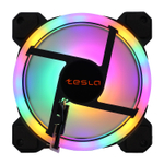 Комплект из 3 вентиляторов TESLA RGB120-LD3, 120мм, 1200rpm, 3-pin+Molex, белый/RGB, 38CFM, 21дБ, антивибропрокладки (TSL-120-LD3)