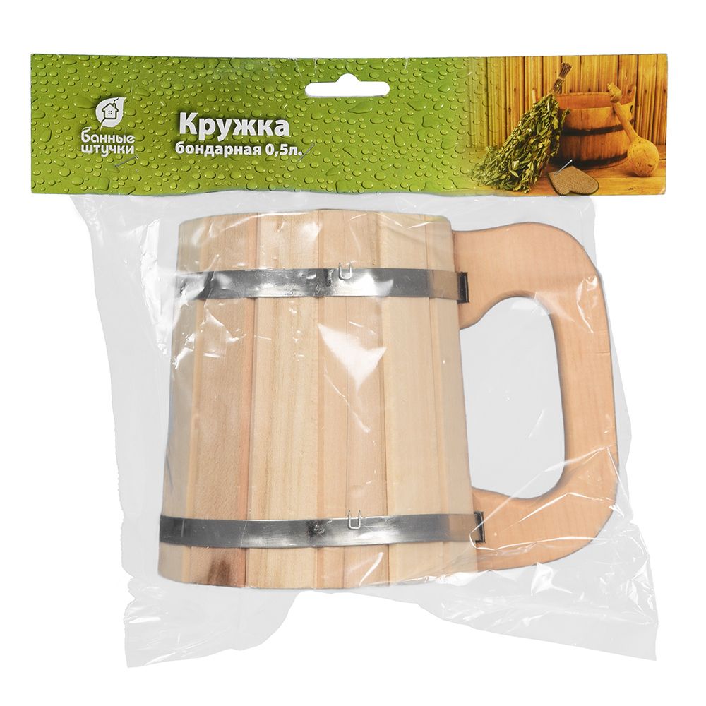 3720 КРУЖКА 0,5 Л, ЛИПА (1/5) "БАННЫЕ ШТУЧКИ"