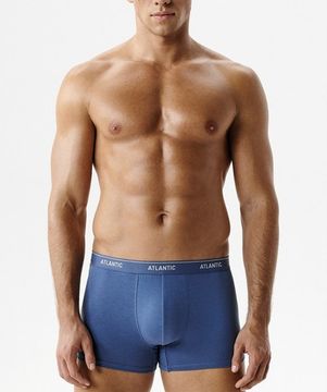Трусы мужские боксеры (2шт), Atlantic 2RMH-011, хлопок, деним + темно-синий