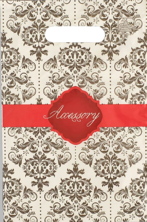 Пакет с вырубной ручкой Бутик 20*30см 30мк Аксессуар (50шт/уп)