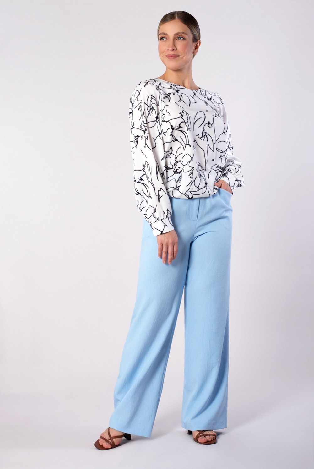 Брюки женские 3393ВЕ, Небесный #259Неб023393ВЕ