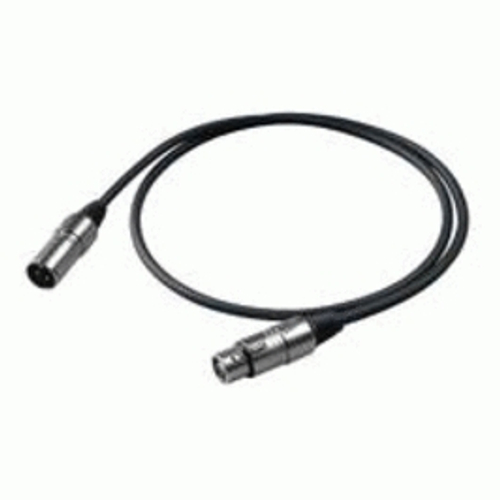 PROEL BULK250LU05 - микрофонный аудиокабель, XLR (папа)/ (мама), длина - 0.5м