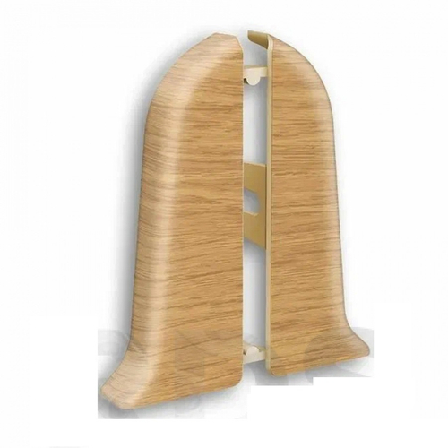 Торцевые (пара) для плинтуса 70мм "Идеал Классик", 212 Дуб светлый