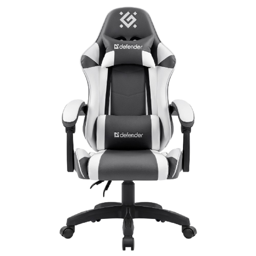 Кресло офисное Игровое кресло Fortune Серый/белый,класс 4,PU DEFENDER
