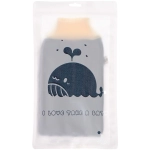 Мочалка - варежка массажная «Premium - RIKOTTO», цвет океанская синь, 24,5*15,5см (ZIPпакет)