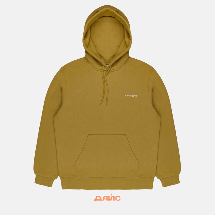 Толстовка мужская Carhartt WIP Script Embroidery Hooded артикул:I033658_agate - купить в магазине Дайс