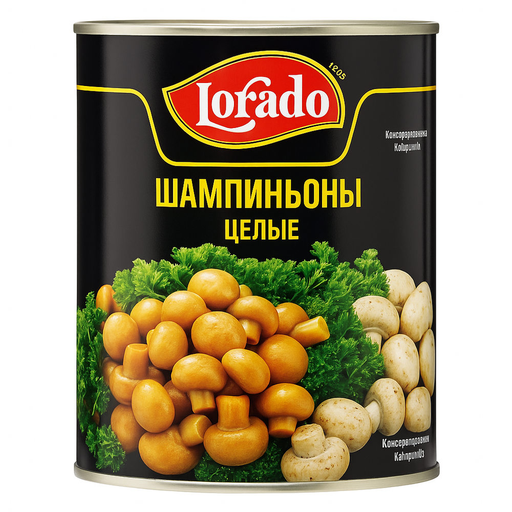 Шампиньоны целые Lorado 314 мл