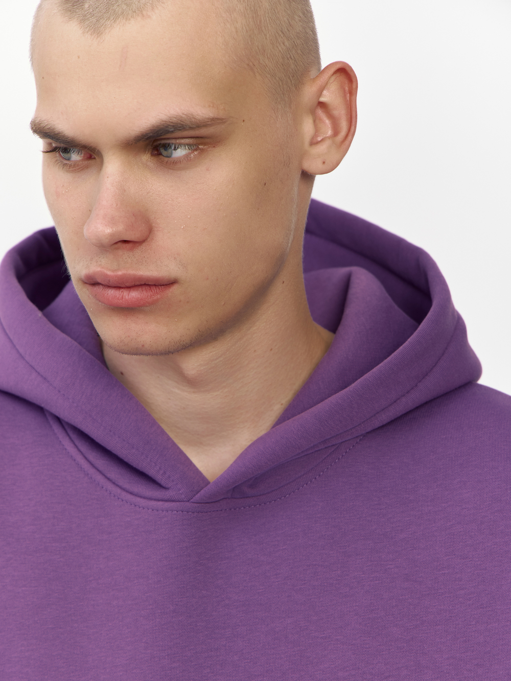 Худи с начесом (темно-фиолетовый)