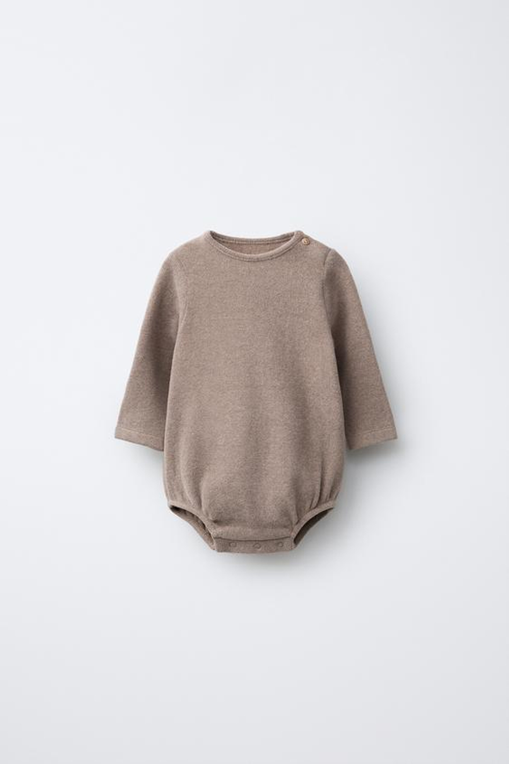 ZARA БОДИ ИЗ МЯГКОЙ ТКАНИ, РЫЖЕВАТО-КОРИЧНЕВЫЙ