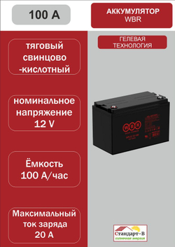 Аккумулятор WBR Gel 100 A