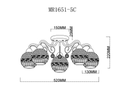 Потолочная люстра MyFar Frank MR1651-5C