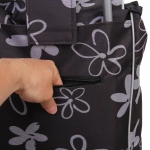 Тележка хозяйственная с сумкой (93*30*34см, колеса 16см,грузоподъемность до 30 кг) Черная