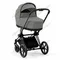 Коляска для новорожденных Cybex Priam IV Mirage Grey шасси Matt Black