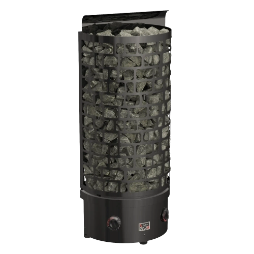 SAWO Электрическая печь Aries напольная пристенная, с пультом, 4,5 кВт, черная, артикул ARI3-45NB-WL-BL-P-C