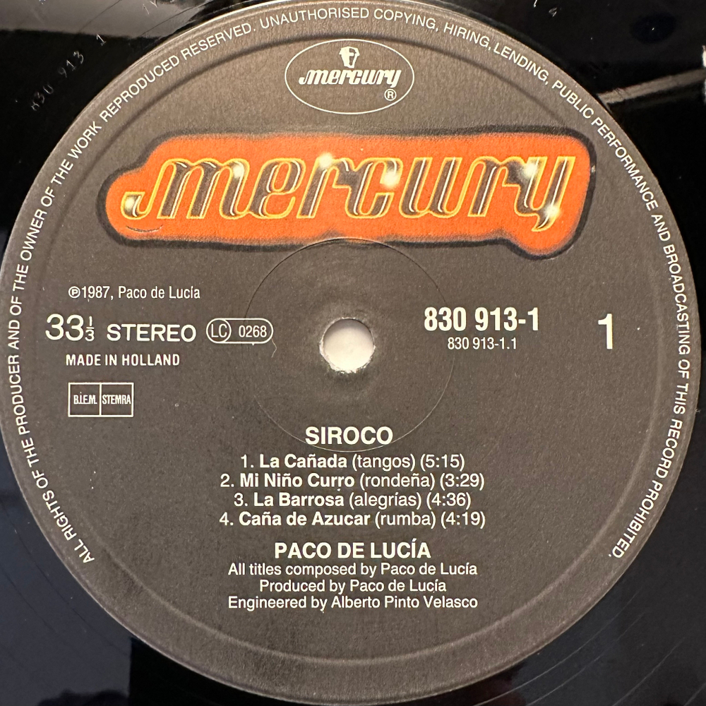 Paco De Lucia - Siroco (Голландия 1987г.)