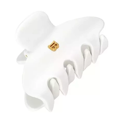 Balmain(Бальман)Заколка-краб для волос белая размер S(С)