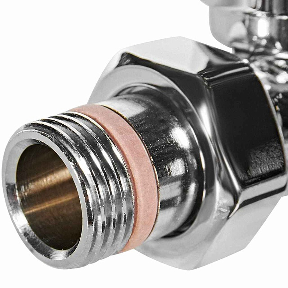 Клапан балансировочный прямой STOUT Design - 1/2" (ВР/НР-американка, PN10, Tmax 120°C, EPTF уплотнение, цвет хром)